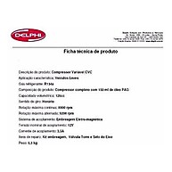 Compressor Ar Condicionado Delphi VW 1.0/1.6 - imagem 2