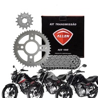 Kit Relação Transmissão Completo Titan 160 Fan 160 CG Start 160 (2016-2025) Allen - Aço 1045 - imagem 1