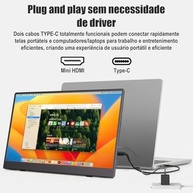 ANTUVI Monitor Portátil 15.6'', 1080P, MINI Segunda de Notebook Extensor De Tela, Ultra-Slim e portátil, com alto-falante de pé, Adequado para Viagens, Casa, Trabalho/Jogos - imagem 4