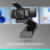 Logitech C920e HD 1080p Webcam habilitada para microfone, certificada para Zoom, compatível com Microsoft Teams, compatível com TAA + Litra Glow Premium LED Streaming Light com TrueSoft, suporte de monitor ajustável - imagem 5