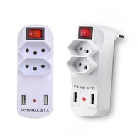 Adaptador ZAROBO 1 Tomada 10A Bivolt com 2 Portas USB: Carregue Tudo de Uma Vez! - imagem 1