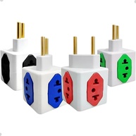 Kit 2 Adaptadores Tomada Cubo 3D Universal 4 Saídas Bivolt 10A/20A - Pino Novo NBR 14136 - imagem 1