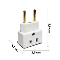 Conjunto 3 Adaptadores de Tomada Universal 10A/20A Bivolt Padrão Novo NBR14136 - Premium Dupin - imagem 4
