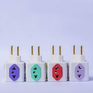 Adaptador Tomada Benjamim Cubo 3D 4 Entradas 10A/20A Padrão Novo 3 Pinos - imagem 5