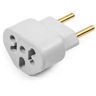 Kit 3 Adaptadores Tomada Universal 10A/20A Branco - Conexão Segura e Moderna - imagem 1