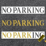 Estêncil Sem Estacionamento 10cm - 2 Peças Reutilizáveis em PET Premium - imagem 2