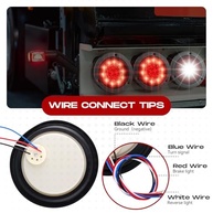 Kit 12 Luzes Traseiras LED Redondas 10cm para Reboque - 16 LEDs, IP67, Freio, Ré e Seta - imagem 5