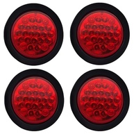 Kit 4 Luzes Traseiras LED Redondas 10cm para Reboque - Super Brilhantes e à Prova d'Água - imagem 2