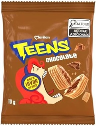 Kit 60 Sachês Biscoito Teens Chocolate Marilan 10g - imagem 1