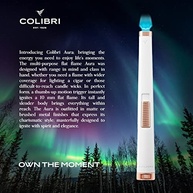 Colibri Isqueiro Aura 10Mm de Chama Plana - Elegante E À Prova de Vento com Butano Recarregável, Ideal para Charutos E Velas, com Ignição de Ação Única (Branco Fosco + Rosa) - imagem 3