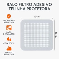 Tela Protetora Adesiva para Ralo 10x10cm - Filtro Anti-Cabelo e Insetos | Proteja seu Lar com Facilidade - imagem 3