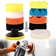 Kit de Almofadas de Polimento 11 Peças - Espuma Autocolante para Furadeira | Ideal para Pintura Automotiva - imagem 4