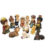 Presépio Infantil 11 Peças em Resina - Decoração Natalina Encantadora - imagem 2
