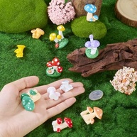 11 Mini Estátuas de Cogumelos em Resina - Decoração Encantadora para Jardins, Bonsai e Micropaisagens - imagem 5