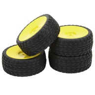 Pneus de Borracha Domary para Carros Esportivos 1/10: Grip Superior e Durabilidade (Amarelo) - imagem 1