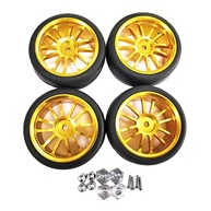 Kit 4 Pneus e Aro Crawler 1/10 Amarelo - Tração e Durabilidade Superior - imagem 3