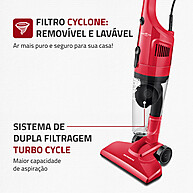 Aspirador Mondial Turbo Cycle: 2 em 1 e 1100W - imagem 2