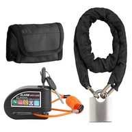 Justech: Kit Antifurto Moto - Cadeado Corrente + Trava Disco Alarme 110dB - imagem 1