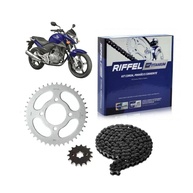Kit Relação Riffel Titanium Cb 300R 37Z X 13Z Corrente 520H X 110L Aço 1045 - imagem 1