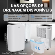 Desumidificador Industrial YESOP 20L/Dia - Compressor Profissional com Função de Purificação - 110V - imagem 3