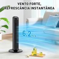 Ventilador de Torre Inteligente Hivento com Controle por App, 6,2 m/s, Oscilação 70°, 3 Velocidades, 110V - imagem 4