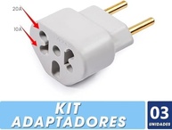 Kit 3 Adaptadores de Tomada Universal 10A/20A Bivolt 110V/220V - Segurança e Praticidade para Seus Aparelhos - imagem 5