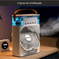 Mini Ar Condicionado Portátil USB com Umidificador e LED - Bivolt 110V/220V - imagem 5