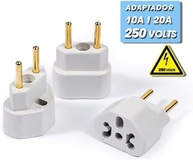 Kit 3 Adaptadores de Tomada Universal 10A/20A Bivolt 110V/220V - Segurança e Praticidade para Seus Aparelhos - imagem 4