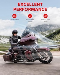 Para-brisa Amazicha Ondulado 11,4cm Preto para Harley Davidson Touring 2014-2023 - imagem 3