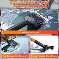 SKYJDM Escova Neve e Gelo Extensível 116cm: Para-brisa Impecável Sem Arranhões! - imagem 4