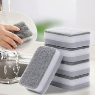 5 Esponjas Multifuncionais 11x7x2,8cm - Limpeza Sem Arranhões para Cozinha, Banheiro e Carro - imagem 1