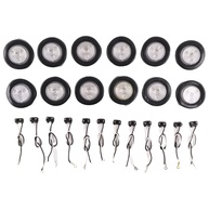 12 Luzes de Freio Traseiras Redondas 5cm - 4 LEDs Potentes e Duráveis para Reboques e Caminhões - imagem 1