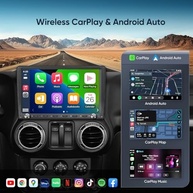 Central Multimídia GTRUI QLED 10.1" Android 12 para Jeep Wrangler (2007-2018) com Apple CarPlay Sem Fio e GPS - imagem 4