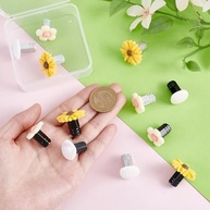12 Tampas de Válvula Decorativas NBEADS: Estilo Flor e Concha para Carros, Motos e Bicicletas - imagem 4