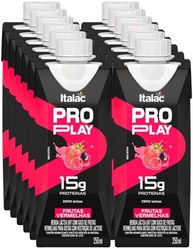Pack Proplay Frutas Vermelhas Zero Lactose 250ml (15g prot) Italac - 12 unid. - imagem 1