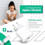 Carregador Turbo 25W USB-C p/ iPhone X, 11, 12, 13, 14, SE - Cabo Lightning Reforçado e Fonte Ultra Rápida UTBX® - imagem 3