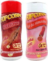 Temperos P/ Pipoca Popcorn Cx 12 Frascos. 6 Churrasco - 6 Sal do Himalaia - imagem 1
