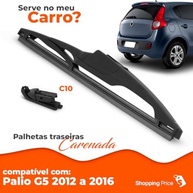 Palheta Limpadora Para-Brisa Traseiro Vigia Carenada 12" Palio 2012-2016 Silicone - imagem 4