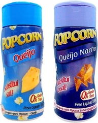 Temperos P/ Pipoca Popcorn Cx 12 Frascos. 6 Queijo - 6 Queijo Nacho - imagem 1
