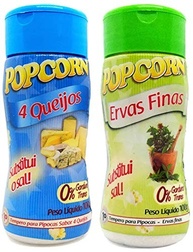 Temperos P/ Pipoca Popcorn Cx 12 Frascos. 6 Quatro Queijos - 6 Ervas Finas - imagem 2