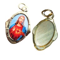 Medalha Sagrado Coração de Jesus Chapa Resinada 12 unid - imagem 2