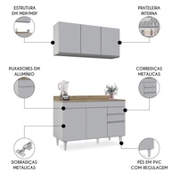 Cozinha Completa Aéreo e Balcão 120cm - imagem 2