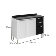 Balcão de Cozinha Itatiaia Tarsila 120cm - imagem 2