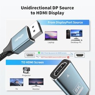 Adaptador DisplayPort 1.4 para HDMI 2.1: Imagem 8K 60Hz e 4K 120Hz para seu PC! - imagem 4