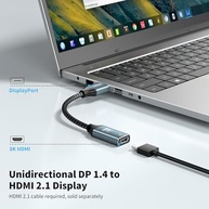 Adaptador DisplayPort 1.4 para HDMI 2.1: Imagem 8K 60Hz e 4K 120Hz para seu PC! - imagem 3
