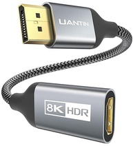 UANTIN Adaptador DisplayPort 1.4 para HDMI 2.1: Imersão Total em 8K 60Hz e 4K 120Hz - imagem 2