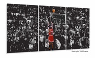 Quadro Michael Jordan Basquete - Tela em Tecido 120x60cm | Decoração Moderna para Sala e Escritório - imagem 1