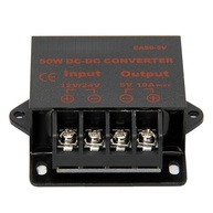 DC 12/24V para 5V 10A regulador redutor de tensão 50W transformador conversor de energia para sistemas de vigilância TVs - imagem 1