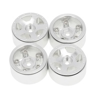 Rodas de Alumínio SCX24 1/24 Prata (4 Peças) - Upgrade de Performance Off-Road - imagem 1