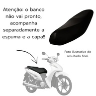 Kit Reparo Banco Moto BIZ 125 (11-17): Espuma e Capa Preta Premium - imagem 5